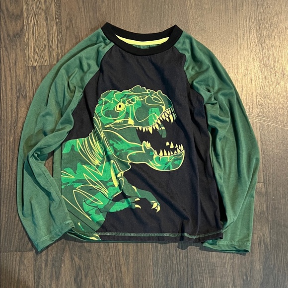 Dinosaur Print Kids Pajama Set - Picture 2 of 8